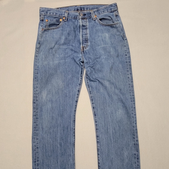 Levi's Other - Levi's 501 Jeans men's 34x34 Original Straight Fit Button Fly Light Blue Denim